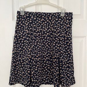 Navy/Yellow Floral Skirt